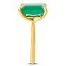 Estate Jewelry 3 Carat 11x9mm Emerald Cut Emerald Ring In 14K Yellow Gold, Size 6.5 Image-4
