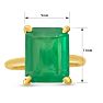 Estate Jewelry 3 Carat 11x9mm Emerald Cut Emerald Ring In 14K Yellow Gold, Size 6.5 Image-5