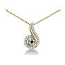 1/4ct Swirling White and Black Diamond Pendant in 10k Yellow Gold Image-1