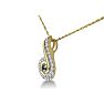 1/4ct Swirling White and Black Diamond Pendant in 10k Yellow Gold Image-3