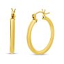 Yellow Gold Classic Hoop Earrings, 28MM Image-1