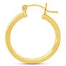Yellow Gold Classic Hoop Earrings, 28MM Image-4