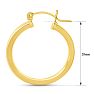 Yellow Gold Classic Hoop Earrings, 28MM Image-5