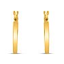 14 Karat Yellow Gold Satin Hoop Earrings, 16MM Image-2