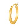 14 Karat Yellow Gold Satin Hoop Earrings, 16MM Image-3
