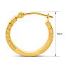 14 Karat Yellow Gold Satin Hoop Earrings, 16MM Image-5
