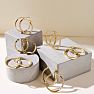 14 Karat Yellow Gold Satin Hoop Earrings, 16MM Image-6