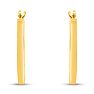 14 Karat Yellow Gold Satin Hoop Earrings, 20MM Image-2