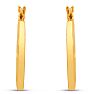 14 Karat Yellow Gold Satin Hoop Earrings, 20x15MM Image-2
