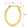 14 Karat Yellow Gold Satin Hoop Earrings, 20x15MM Image-5