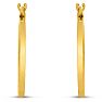 14 Karat Yellow Gold Satin Hoop Earrings, 20x15MM Image-2