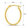 14 Karat Yellow Gold Satin Hoop Earrings, 20x15MM Image-5