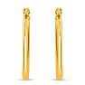 14 Karat Yellow Gold Classic Hoop Earrings, 17.5x12MM Image-2