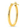14 Karat Yellow Gold Classic Hoop Earrings, 17.5x12MM Image-3