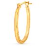 14 Karat Yellow Gold Diamond Cut Hoop Earrings, 20x15MM Image-3