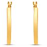 14 Karat Yellow Gold Diamond Cut Hoop Earrings, 20x15MM Image-2