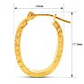 14 Karat Yellow Gold Diamond Cut Hoop Earrings, 20x15MM Image-5