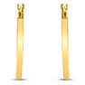 14 Karat Yellow Gold Diamond Cut Hoop Earrings, 16MM Image-2