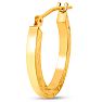 14 Karat Yellow Gold Diamond Cut Hoop Earrings, 20MM Image-3