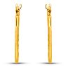 14 Karat Yellow Gold Satin Hoop Earrings, 20x15MM Image-2