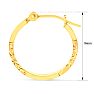 14 Karat Yellow Gold Satin Hoop Earrings, 16MM Image-5