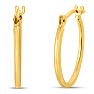 14 Karat Yellow Gold Classic Hoop Earrings, 16MM Image-1