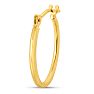 14 Karat Yellow Gold Classic Hoop Earrings, 16MM Image-3