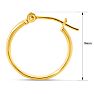 14 Karat Yellow Gold Classic Hoop Earrings, 16MM Image-5
