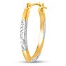 14 Karat Yellow Gold Classic Hoop Earrings, 16MM Image-3