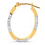 14 Karat Yellow Gold Classic Hoop Earrings, 16MM Image-4
