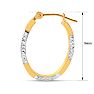 14 Karat Yellow Gold Classic Hoop Earrings, 16MM Image-5