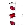 Ruby Earrings 5 Carat Ruby Drop Earrings In 14 Karat White Gold, 1 Inch Image-5