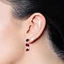 Ruby Earrings 5 Carat Ruby Drop Earrings In 14 Karat White Gold, 1 Inch Image-6