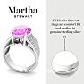 Martha Stewart 6 3/4 Carat Oval Shape Pink Sapphire and Lab Grown Diamond Hidden Halo Ring In Sterling Silver Image-4
