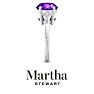 Martha Stewart 4 1/2 Carat Oval Shape Amethyst and Lab Grown Diamond Ring In Sterling Silver Image-11