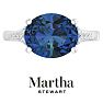 Martha Stewart 4 1/2 Carat Oval Shape Sapphire and Lab Grown Diamond Ring In Sterling Silver Image-1