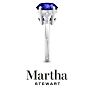 Martha Stewart 4 1/2 Carat Oval Shape Sapphire and Lab Grown Diamond Ring In Sterling Silver Image-11