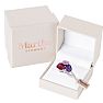 Martha Stewart 3 3/4 Carat Pink Sapphire, Amethyst and Ruby Three Stone Cluster Ring In Sterling Silver Image-4