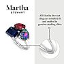 Martha Stewart 3 3/4 Carat Garnet, Mystic Quartz and Sapphire Three Stone Cluster Ring In Sterling Silver Image-3