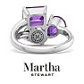 Martha Stewart 3 3/4 Carat Amethyst Three Stone Cluster Ring In Sterling Silver Image-7