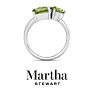 Martha Stewart 3 3/4 Carat Peridot Three Stone Cluster Ring In Sterling Silver Image-6