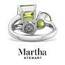 Martha Stewart 3 3/4 Carat Peridot Three Stone Cluster Ring In Sterling Silver Image-7