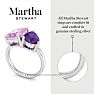 Martha Stewart 4 3/4 Carat Pink Sapphire and Amethyst Two Stone Ring In Sterling Silver Image-4