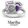 Martha Stewart 4 3/4 Carat Pink Sapphire and Amethyst Two Stone Ring In Sterling Silver Image-8