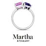 Martha Stewart 4 3/4 Carat Pink Sapphire and Amethyst Two Stone Ring In Sterling Silver Image-9