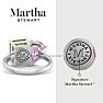 Martha Stewart 4 3/4 Carat Peridot and Pink Sapphire Two Stone Ring In Sterling Silver Image-2