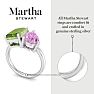 Martha Stewart 4 3/4 Carat Peridot and Pink Sapphire Two Stone Ring In Sterling Silver Image-4