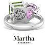 Martha Stewart 4 3/4 Carat Peridot and Pink Sapphire Two Stone Ring In Sterling Silver Image-8