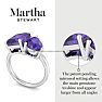 Martha Stewart 4 3/4 Carat Amethyst Two Stone Ring In Sterling Silver Image-3