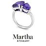 Martha Stewart 4 3/4 Carat Amethyst Two Stone Ring In Sterling Silver Image-7